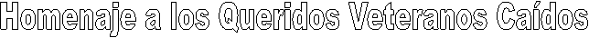 Homenaje a los Queridos Veteranos Ca�dos