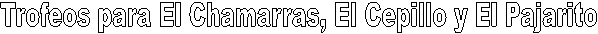 Trofeos para El Chamarras, El Cepillo y El Pajarito
